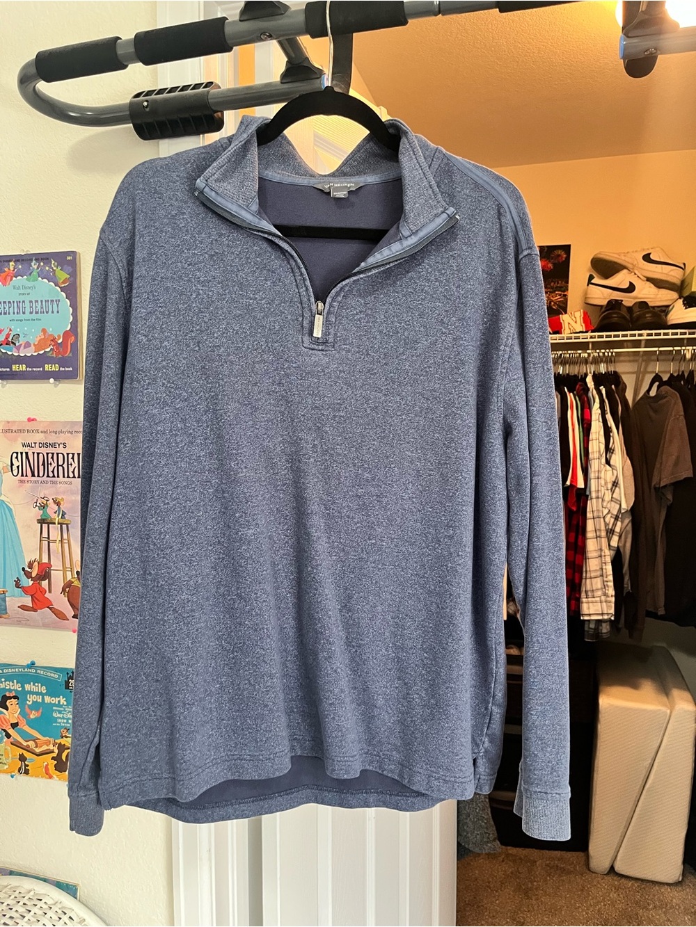 Van Heusen blue quarter zip sweater
